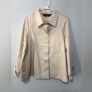 Norma Kamali NWT Career Swing Jacket Lightweight Khaki Trench 18